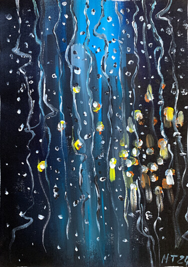 Pittura intitolato "Urban Rainfall Effe…" da Tatiana Malinovscaia, Opera d'arte originale, Acrilico