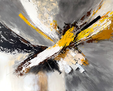 Schilderij getiteld "Life's Surge. Grey,…" door Tatiana Malinovscaia, Origineel Kunstwerk, Acryl