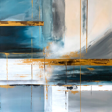 Schilderij getiteld "White abstraction w…" door Tatiana Malinovscaia, Origineel Kunstwerk, Acryl