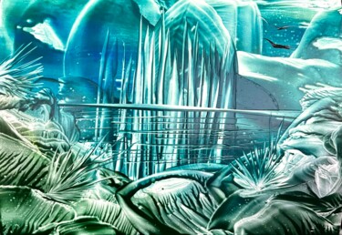 绘画 标题为““Lago de Esperanza “” 由Tatiana Martinenko (TAMADI), 原创艺术品, 彩瓦 安装在纸板上