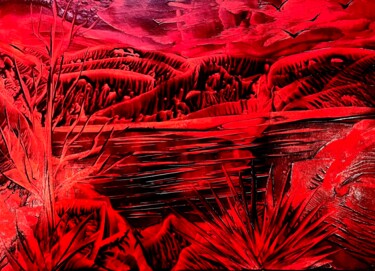 Pittura intitolato "“Puesta de sol carm…" da Tatiana Martinenko (TAMADI), Opera d'arte originale, Encausti Montato su Cartone