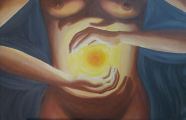 Painting titled "Chakras. Inwardness" by Tatiana Myreeva, Original Artwork, Oil