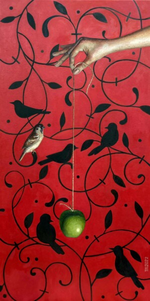 绘画 标题为“Eva” 由Tatiana Popova, 原创艺术品, 油 安装在木质担架架上