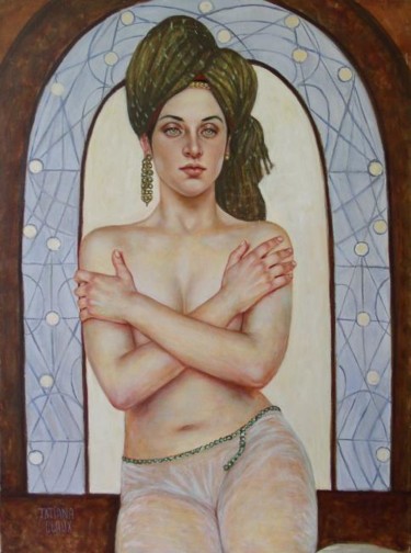 Pittura intitolato "Esther" da Tatiana Claux, Opera d'arte originale, Olio Montato su artwork_cat.