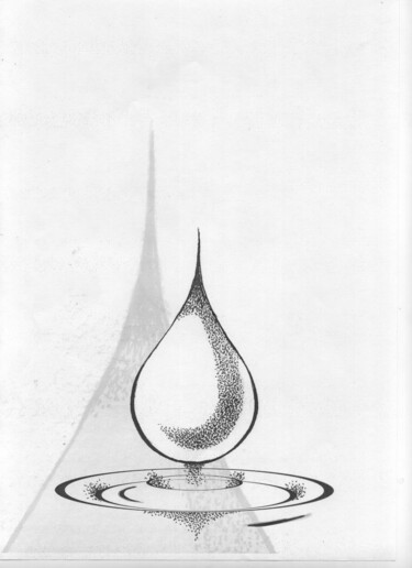 Zeichnungen mit dem Titel "mystical drop of th…" von Tatiana Kolganova, Original-Kunstwerk, Tinte