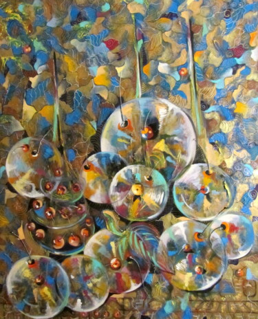 Peinture intitulée "Music of the Spheres" par Tatjana Gurbo, Œuvre d'art originale, Huile