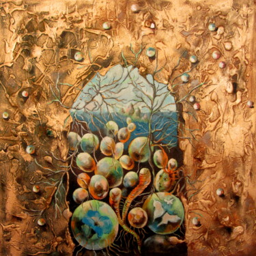 Malerei mit dem Titel "Nature awakening" von Tatjana Gurbo, Original-Kunstwerk, Öl