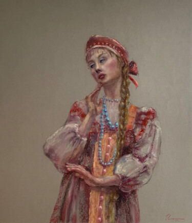 Peinture intitulée "RUSSIAN BEAUTY- you…" par Tatsiana Ilyina, Œuvre d'art originale, Pastel