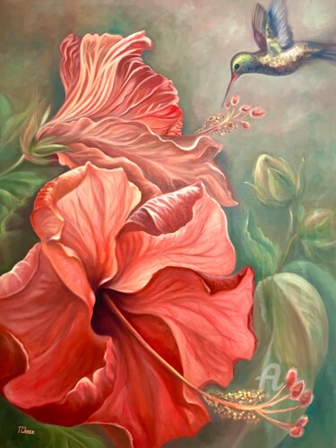 Painting titled "INFINITE PASSION" by Tatyana Chaar, Original Artwork, Oil