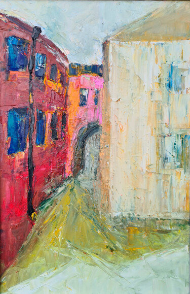 Картина под названием "Urban study 5" - Татьяна Ермольчик, Подлинное произведение искусства, Масло Установлен на Деревянная…