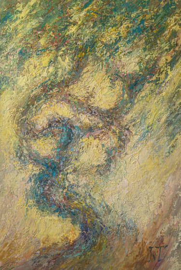 Картина под названием "The summer olive 2" - Tatyana Ivolga, Подлинное произведение искусства, Масло Установлен на Деревянна…