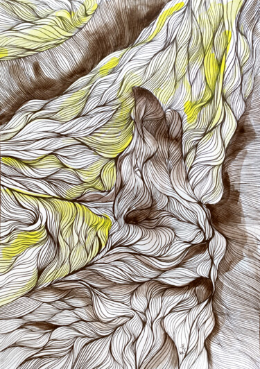 Картина под названием "Deep forest. Wolf" - Tatyana Mustafina (MUSTA), Подлинное произведение искусства, Акварель