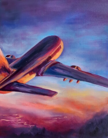 Pintura titulada "Fly High" por Tatyana Pertsel, Obra de arte original, Oleo Montado en Cartulina