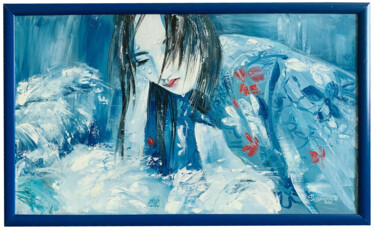 绘画 标题为“Japanese Women Oil…” 由Tatyana Ustyantseva, 原创艺术品, 油 安装在木质担架架上