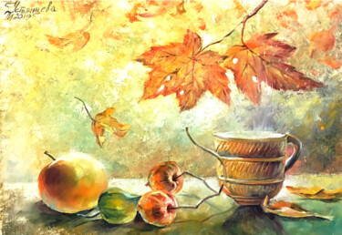 Schilderij getiteld "Kitchen Fruit Oil P…" door Tatyana Ustyantseva, Origineel Kunstwerk, Olie
