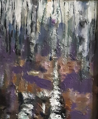 Pittura intitolato "Привал в лесу" da Tatyana Zakharova, Opera d'arte originale, Acrilico