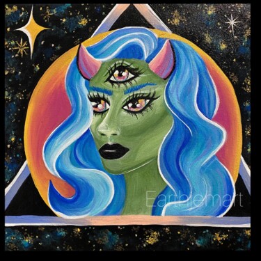 Картина под названием "Trust the stars" - Tawnie Martinez (Earthjem), Подлинное произведение искусства, Акрил