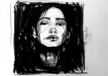 Drawing titled "Ana" by Tay Aguilar, Original Artwork, Conté