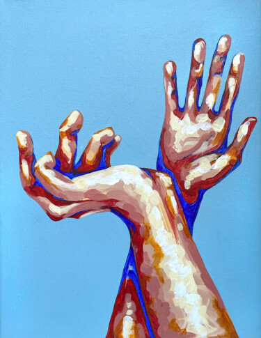 Peinture intitulée "Glory Hands" par Tayisiya Shovgelia, Œuvre d'art originale, Acrylique