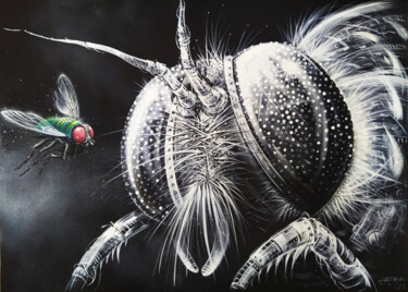 Peinture intitulée "A Fly" par Tayyar Özkan, Œuvre d'art originale, Acrylique