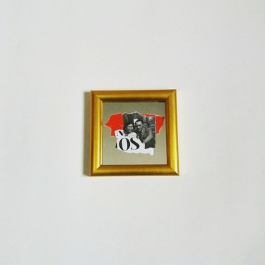 Collages intitolato "Você consegue ver o…" da Tchago Martins, Opera d'arte originale, Collages Montato su Vetro