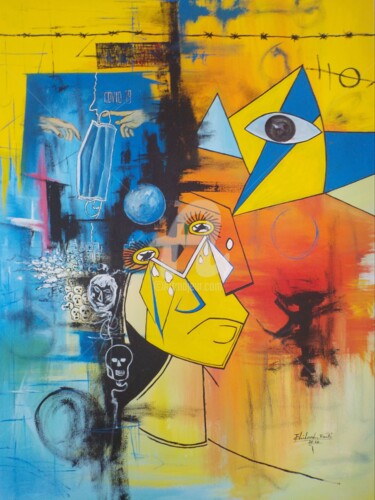 Pintura titulada "Sadness of our plan…" por Thp, Obra de arte original, Acrílico