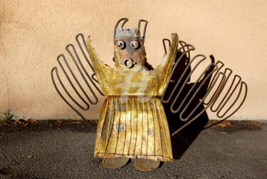 Sculpture intitulée "N°12 -King-Of-Djemb…" par Tchook.Os, Œuvre d'art originale, Métaux