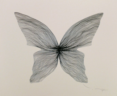 Disegno intitolato "Tehos - Butterfly 01" da Tehos, Opera d'arte originale, Altro