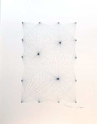 「Tehos - GRand carré…」というタイトルの描画 Tehosによって, オリジナルのアートワーク, インク