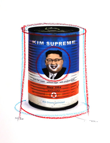 제목이 "Tehos - Kim Supreme"인 판화 Tehos로, 원작, 디지털 인쇄