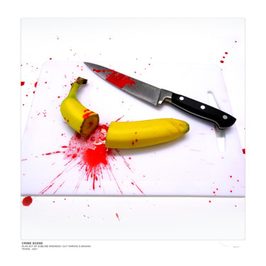 Printmaking titled "Tehos - Crime scene…" by Tehos, Original Artwork, Digital Print