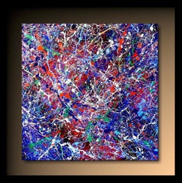 Painting titled "Abstraction P56" by Tehos, Original Artwork, Oil