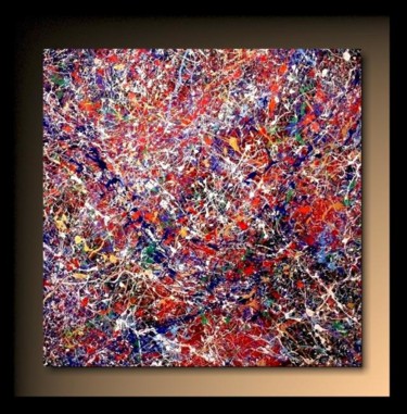 Painting titled "Abstraction P60" by Tehos, Original Artwork, Oil