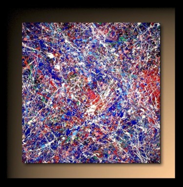 Painting titled "Abstraction P64" by Tehos, Original Artwork, Oil