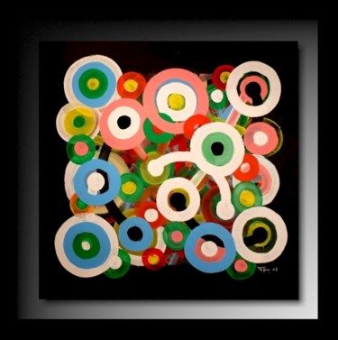 Painting titled "Bubble Gum" by Tehos, Original Artwork, Oil