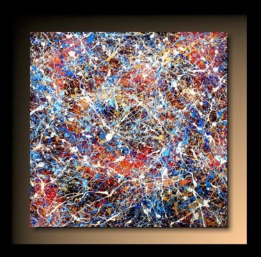 Painting titled "Abstraction P77" by Tehos, Original Artwork, Oil