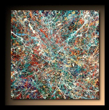 Painting titled "Abstraction P113" by Tehos, Original Artwork, Oil