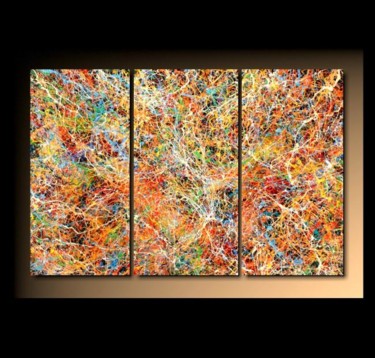 Painting titled "Abstraction T22" by Tehos, Original Artwork, Oil