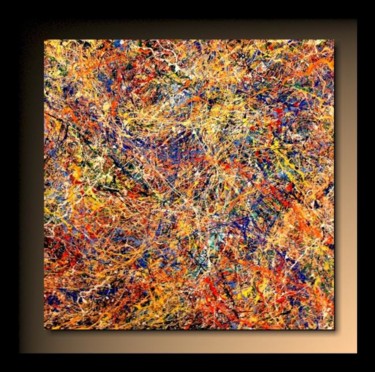 Painting titled "Abstraction P174" by Tehos, Original Artwork, Oil