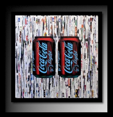Peinture intitulée "Two Cans of Diet Co…" par Tehos, Œuvre d'art originale, Huile