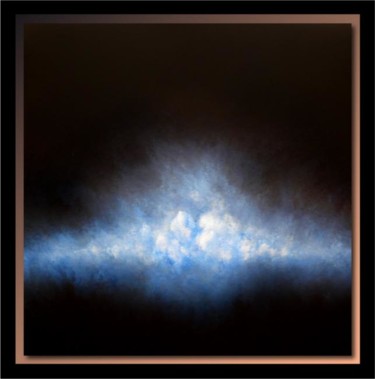 Pintura intitulada "Infinity Blue" por Tehos, Obras de arte originais, Óleo