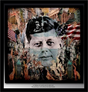 Peinture intitulée "JFK" par Tehos, Œuvre d'art originale, Huile