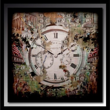 Painting titled "Time is money for e…" by Tehos, Original Artwork, Oil