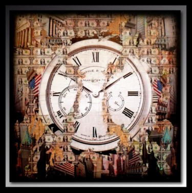 Painting titled "Time Is money for e…" by Tehos, Original Artwork, Oil