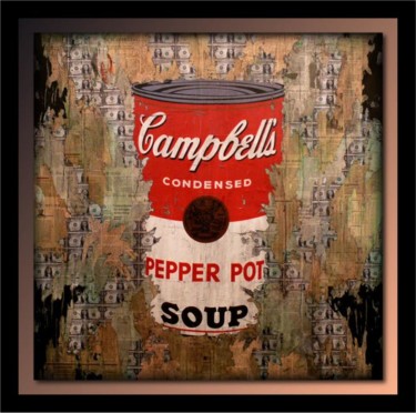 Painting titled "Hot Pepper Soup 07" by Tehos, Original Artwork, Oil