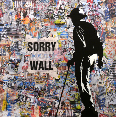 Painting titled "Sorry about the wal…" by Tehos, Original Artwork, Other