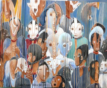 Peinture intitulée "4-les  Fous" par Jeanne-Marie Teinturier, Œuvre d'art originale