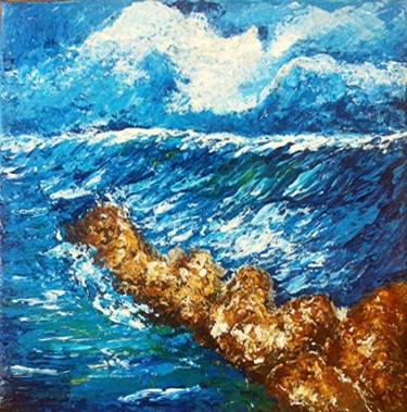 Peinture intitulée "De l'eau...." par Tekkamaki, Œuvre d'art originale, Huile