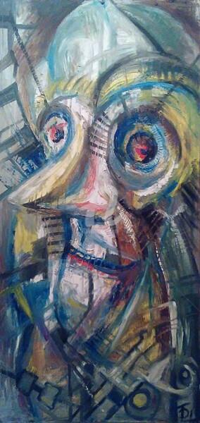 Painting titled "Face" by Temo D, Original Artwork, Oil