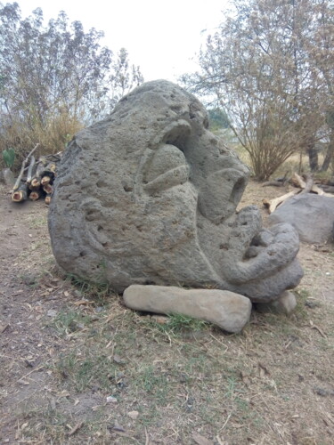 Sculpture titled "El escultor" by Teófilo Reyes, Original Artwork, Stone